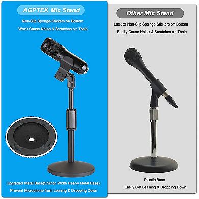 Desk Microphone Stand with Mic Clip