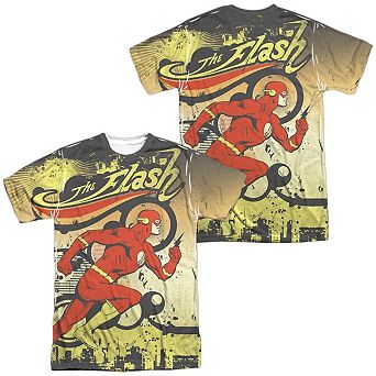 Dc Comics Flash Just Passing Through Short Sleeve Adult 100% Poly Crew T-shirt