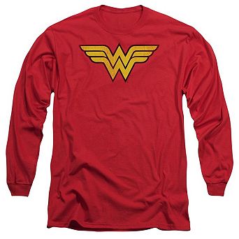 Dc Comics Wonder Woman Logo Dist Long Sleeve Adult T-shirt