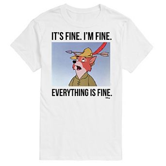 Disney's Robin Hood Men's Everything Is Fine Graphic Tee