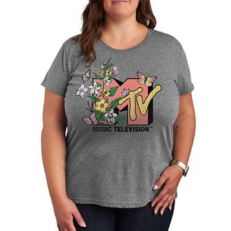 Plus MTV Botanical Art Graphic Tee