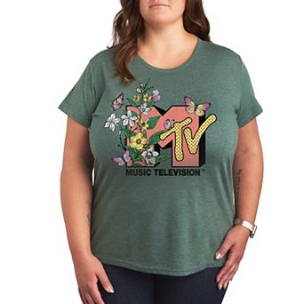 Plus MTV Botanical Art Graphic Tee