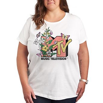 Plus MTV Botanical Art Graphic Tee