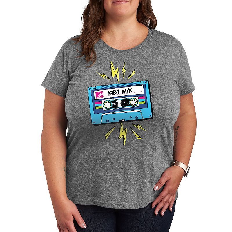 Plus MTV Cassette Graphic Tee, Women's,