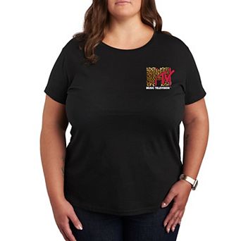 Plus MTV Logo Leopard Graphic Tee