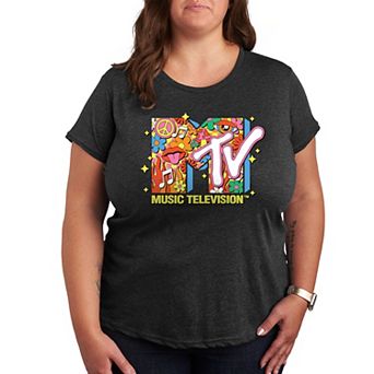 Plus MTV Logo Retro Collage Graphic Tee