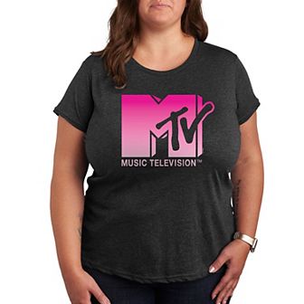 Plus MTV Pink Ombre Graphic Tee
