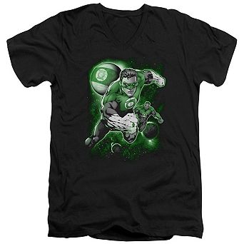 Green Lantern Lantern Planet Short Sleeve Adult V Neck T-shirt