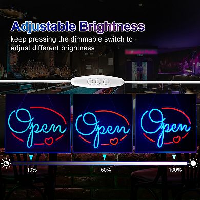 LED Bar Open Sign for Home Bar Store Party Decor