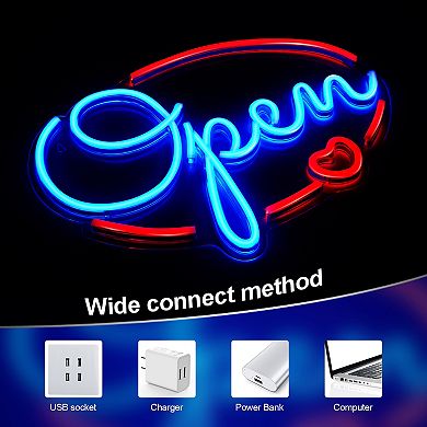 LED Bar Open Sign for Home Bar Store Party Decor