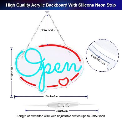 LED Bar Open Sign for Home Bar Store Party Decor