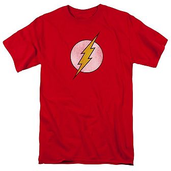 Dc Comics Flash Flash Logo Distressed Short Sleeve Adult T-shirt