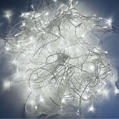 42.6FT 100LED Cool White Rope String Lights With Solar Panel
