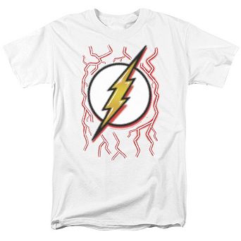 Dc Comics Flash Airbrush Bolt Short Sleeve Adult T-shirt