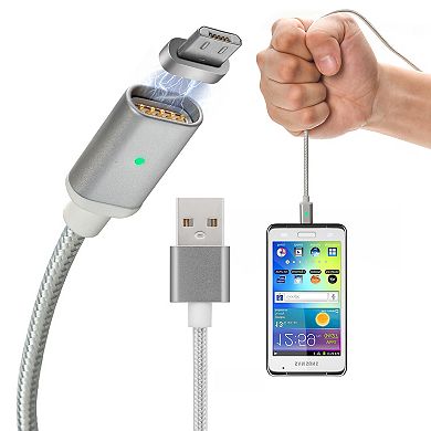 2.4A Magnetic Micro USB SYNC Data Charging Cable Charger Adapter for Android