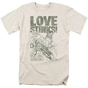 Green Lantern Love Stinks Short Sleeve Adult T-shirt