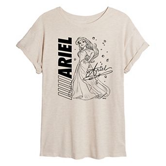 Disney Princess Ariel Juniors' Autograph Oversized Tee