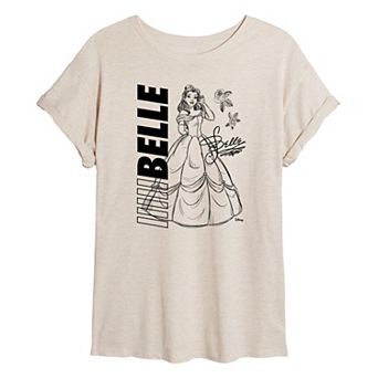 Disney Princess Belle Juniors' Autograph Oversized Tee