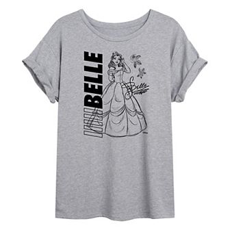 Disney Princess Belle Juniors' Autograph Oversized Tee