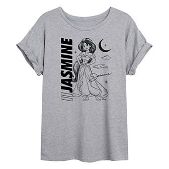 Disney Princess Jasmine Juniors' Autograph Oversized Tee