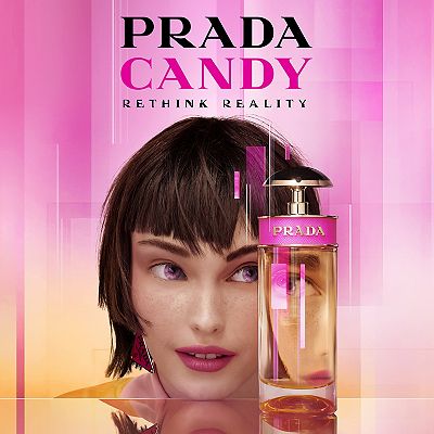 Prada Candy Perfume shops and Body Lotion Set in Pink Pouch