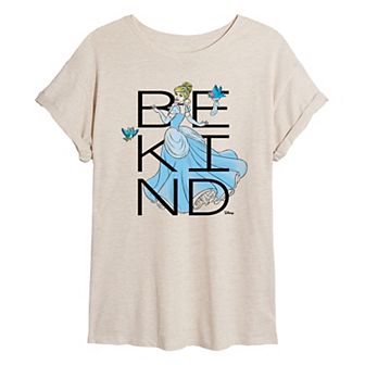 Disney Princess Cinderella Juniors' Be Kind Oversized Tee