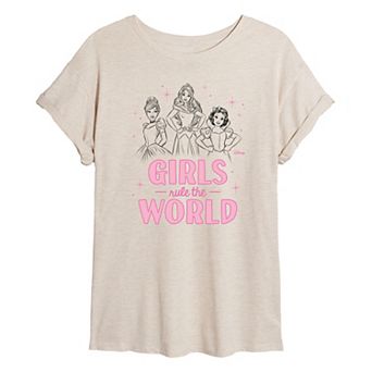 Disney Princess Juniors' Girls Rule the World Oversized Tee
