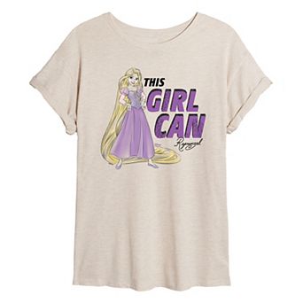 Disney Princess Rapunzel Juniors' This Girl Can Oversized Tee