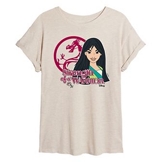 Disney's Mulan Juniors' Strength Of A Warrior Oversized Tee