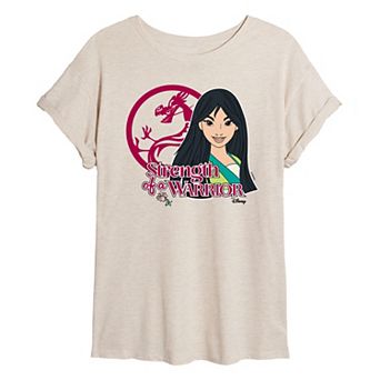 Disney's Mulan Juniors' Strength Of A Warrior Oversized Tee