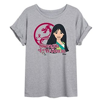 Disney's Mulan Juniors' Strength Of A Warrior Oversized Tee