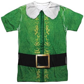 Elf Buddy Costume Short Sleeve Adult Poly Crew T-shirt