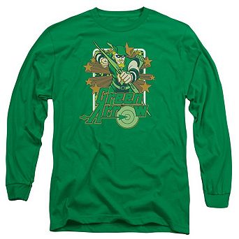 Dc Comics Green Arrow Stars Long Sleeve Adult T-shirt