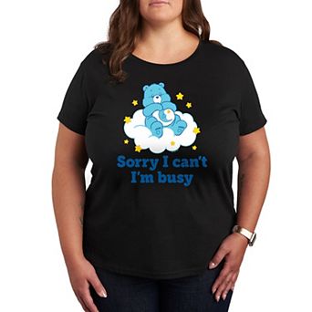 Plus Care Bears Sorry I Can't I'm Busy Graphic Tee
