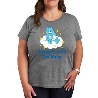 Plus Care Bears Sorry I Can't I'm Busy Graphic Tee