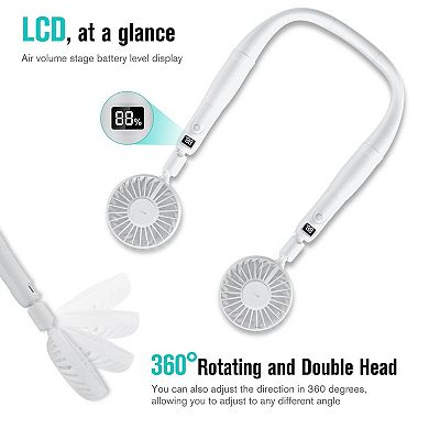D9 Detachable Portable Hanging Neck Fan