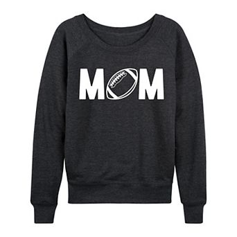 Women's Mom Football French Terry Long Sleeve Tee