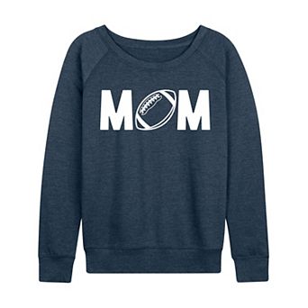 Women's Mom Football French Terry Long Sleeve Tee
