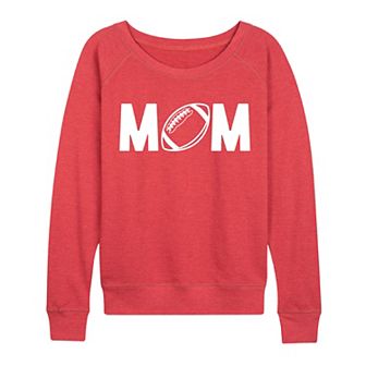 Women's Mom Football French Terry Long Sleeve Tee