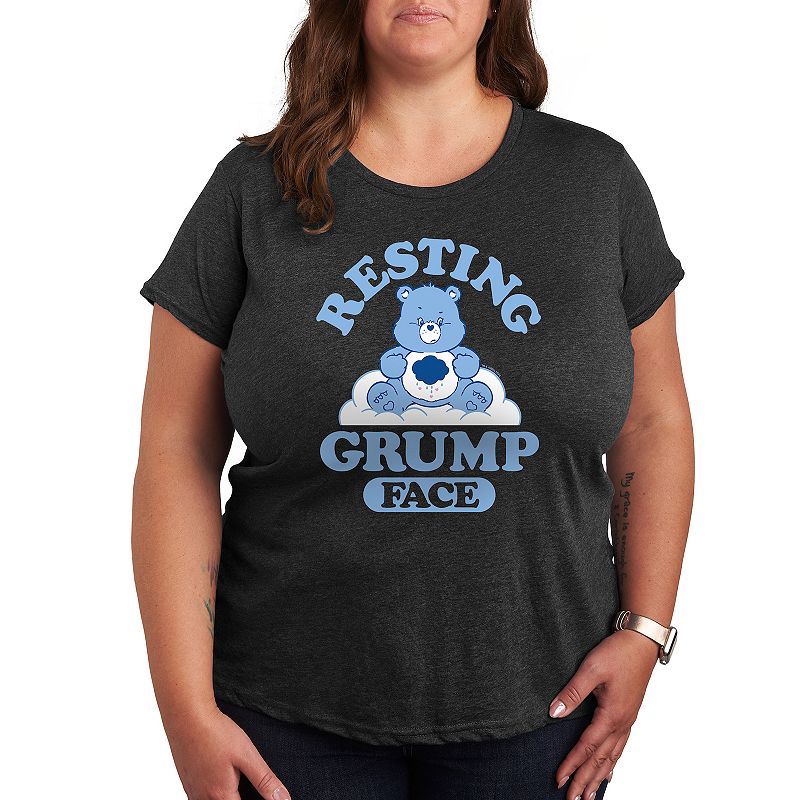Plus Care Bears Resting Grump Face Graphic Tee, Women's,