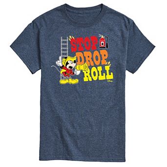 Disney's Mickey Mouse Men's Stop Drop Roll Graphic Tee