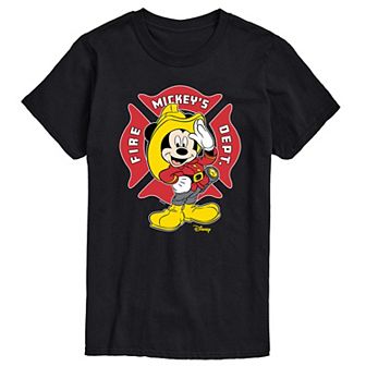 Disney's Mickey Mouse Men's Fire Dept. Badge Graphic Tee