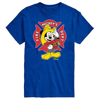 Disney's Mickey Mouse Men's Fire Dept. Badge Graphic Tee