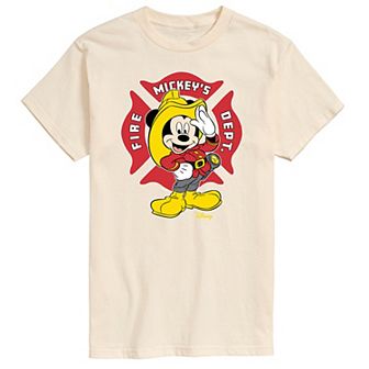 Disney's Mickey Mouse Men's Fire Dept. Badge Graphic Tee