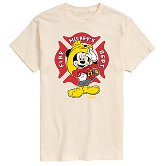 Disney's Mickey Mouse Men's Fire Dept. Badge Graphic Tee