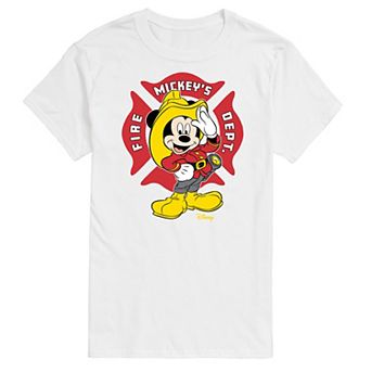 Disney's Mickey Mouse Men's Fire Dept. Badge Graphic Tee