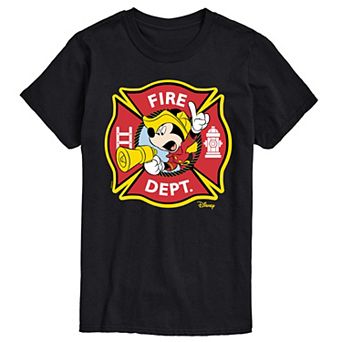 Disney's Mickey Mouse Men's Fire Dept. Badge Graphic Tee