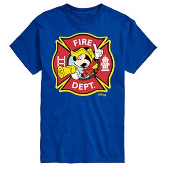 Disney's Mickey Mouse Men's Fire Dept. Badge Graphic Tee