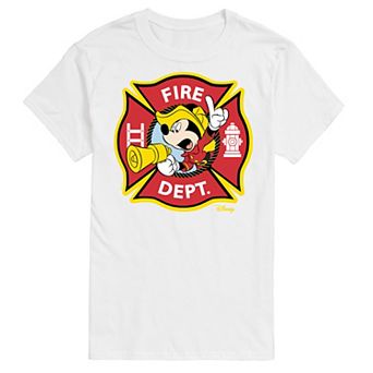 Disney's Mickey Mouse Men's Fire Dept. Badge Graphic Tee