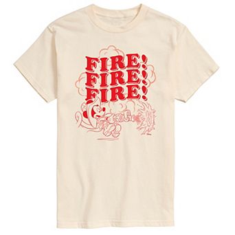 Disney's Mickey Mouse Men's Fire Stacked Mickey Graphic Tee